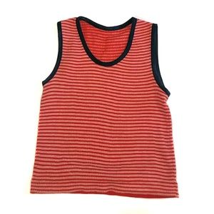 Vintage red and white striped tank